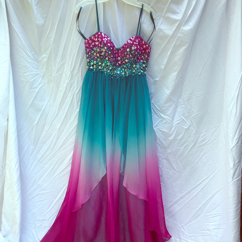 Beautiful ombré beaded formal gown